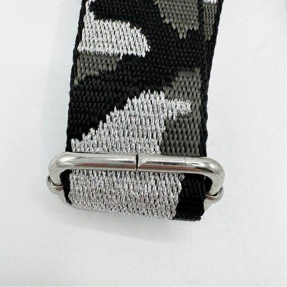 Guitar Strap‎ for Purse Bag Silver Metallic Gray Black Camouflage Camo Pattern - Picture 4 of 7